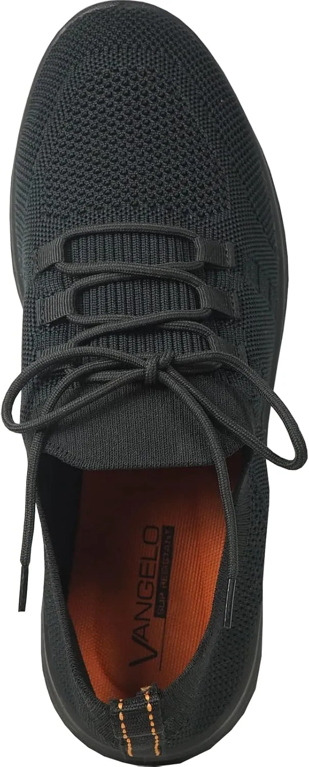 VANGELO Professional Slip Resistant Men Work Sneaker Shoe for Food Service Health Care Nurse Nick and Jimmy Black