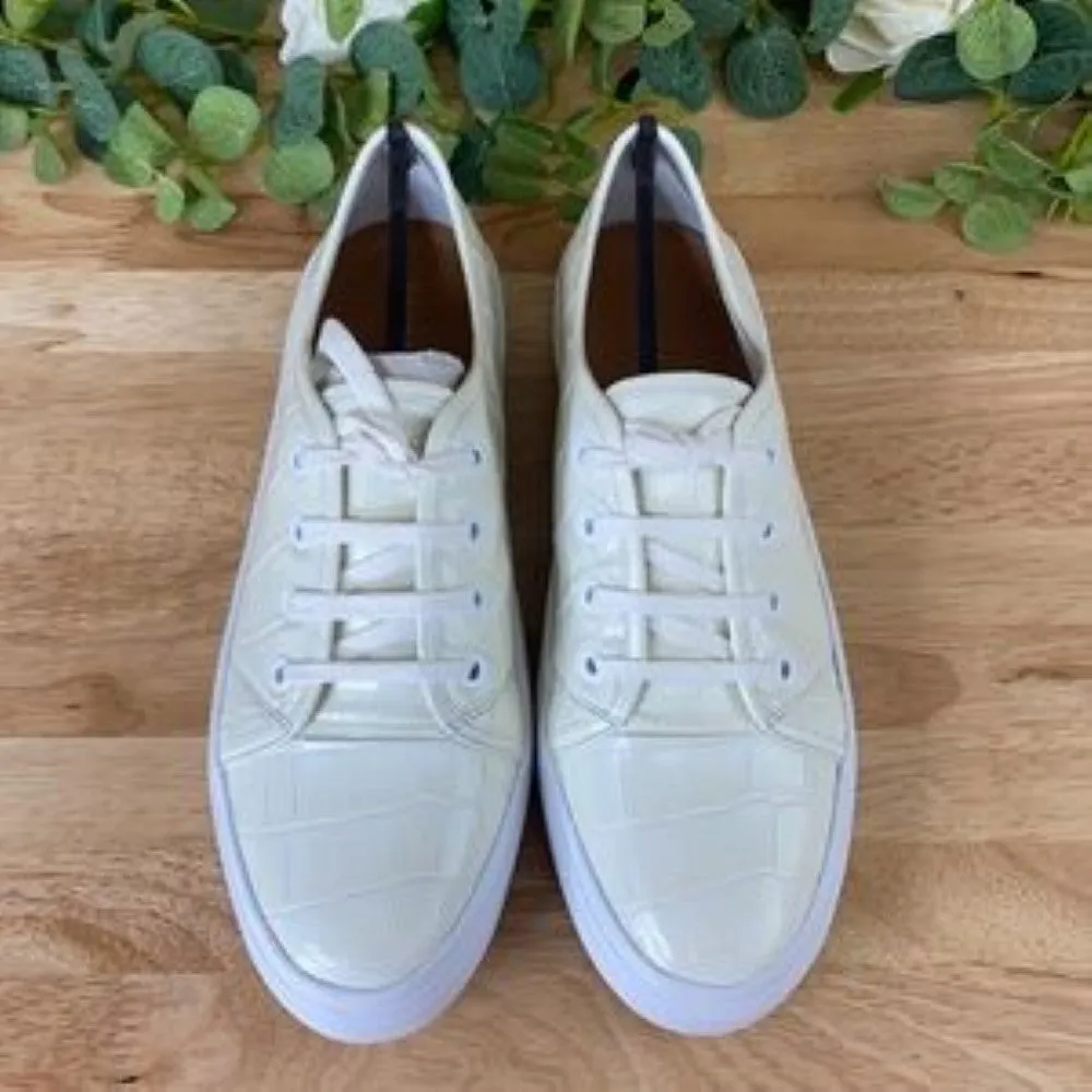Via Spiga Viola Platform Sneakers Cream 8.5M
