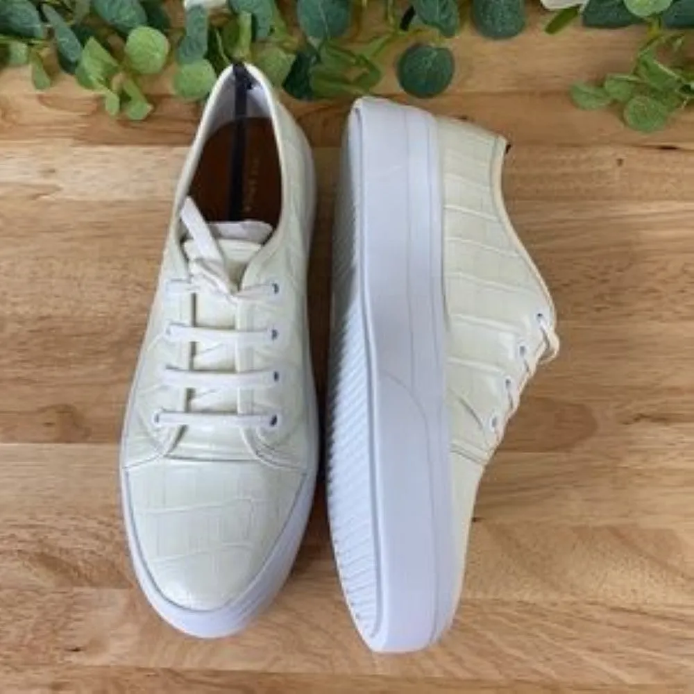 Via Spiga Viola Platform Sneakers Cream 8.5M