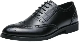 Vintage Height Increase Dress Shoes Spring Men Breathable Lace-Up Loafers Classic Comfortable Business Leather Shoes