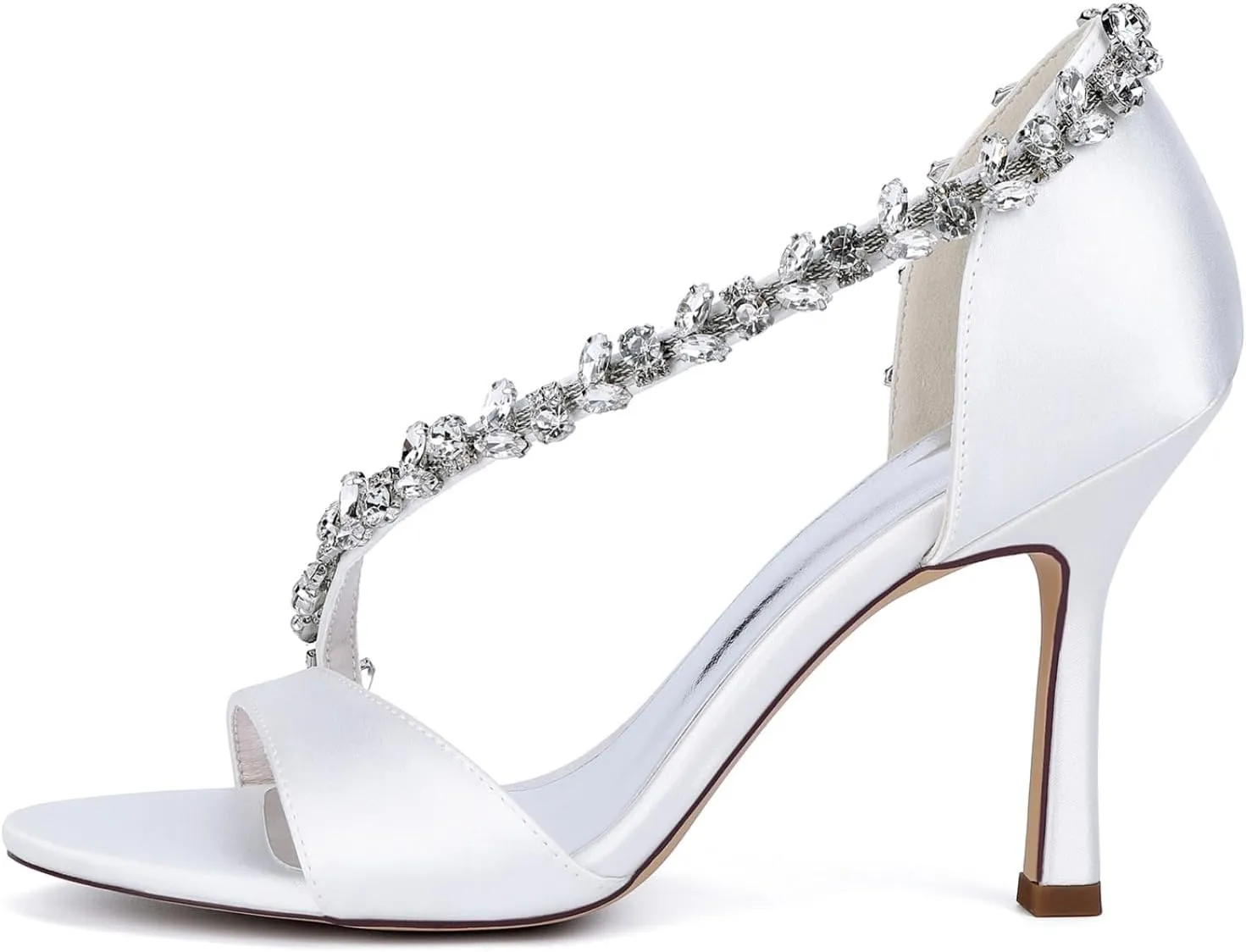 Wedding Shoes Women's Bridal Pump Sandal Peep Toe Bridal Heels Satin Sexy Pumps Heels Prom Evening Formal Party Shoes 8.5Cm