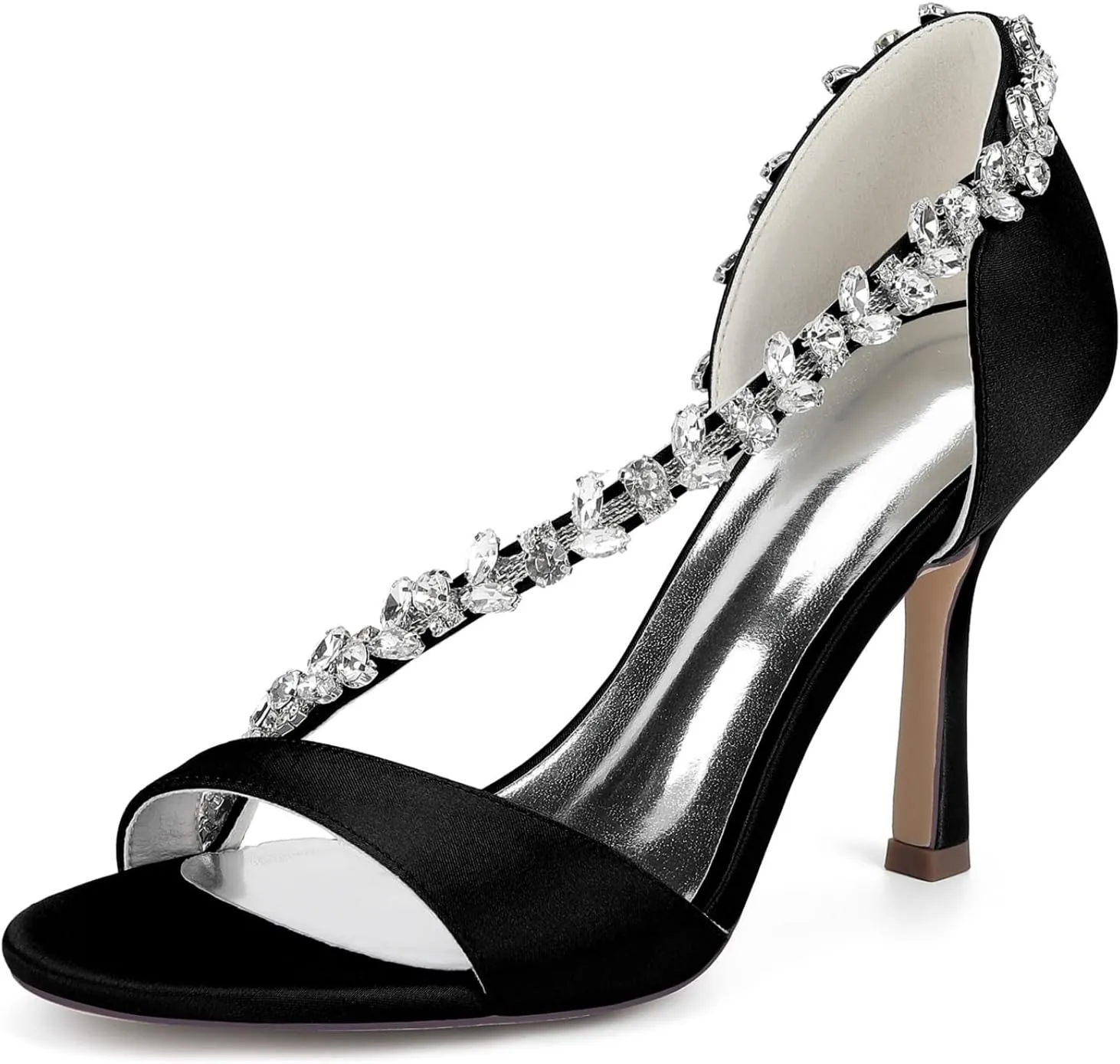 Wedding Shoes Women's Bridal Pump Sandal Peep Toe Bridal Heels Satin Sexy Pumps Heels Prom Evening Formal Party Shoes 8.5Cm