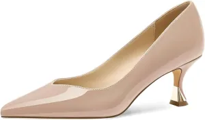 Women Low Kitten Heels Women's Dressy Pumps Pointed Closed Toe Elegant Wedding Pumps Formal Work Office Comfortable Shoes Classic Pumps for Women