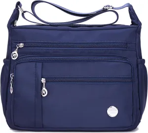 Women Shoulder Handbag Nylon Crossbody Bags Multipockets Purses Handbags Waterproof Messenger Bag