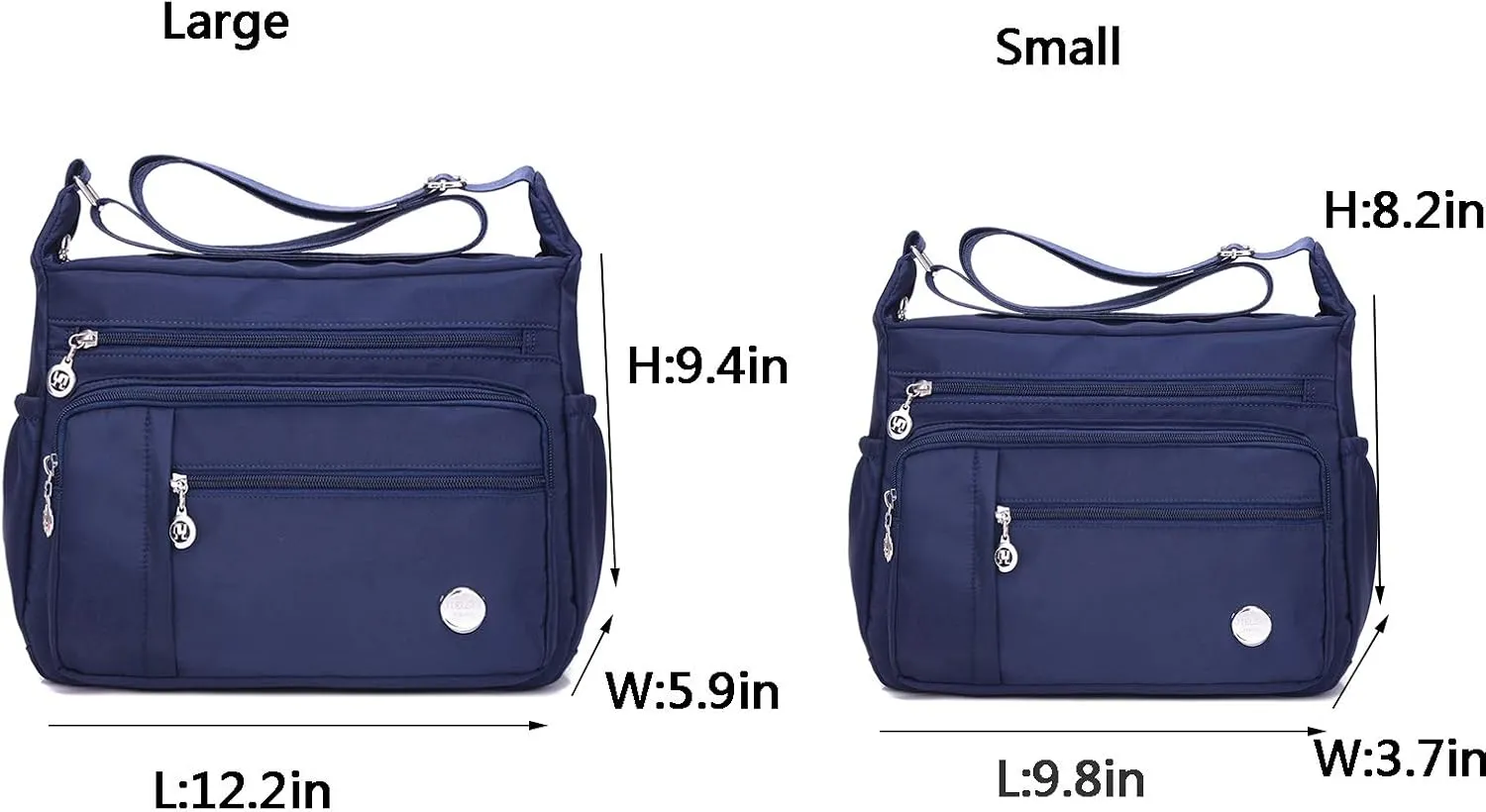 Women Shoulder Handbag Nylon Crossbody Bags Multipockets Purses Handbags Waterproof Messenger Bag