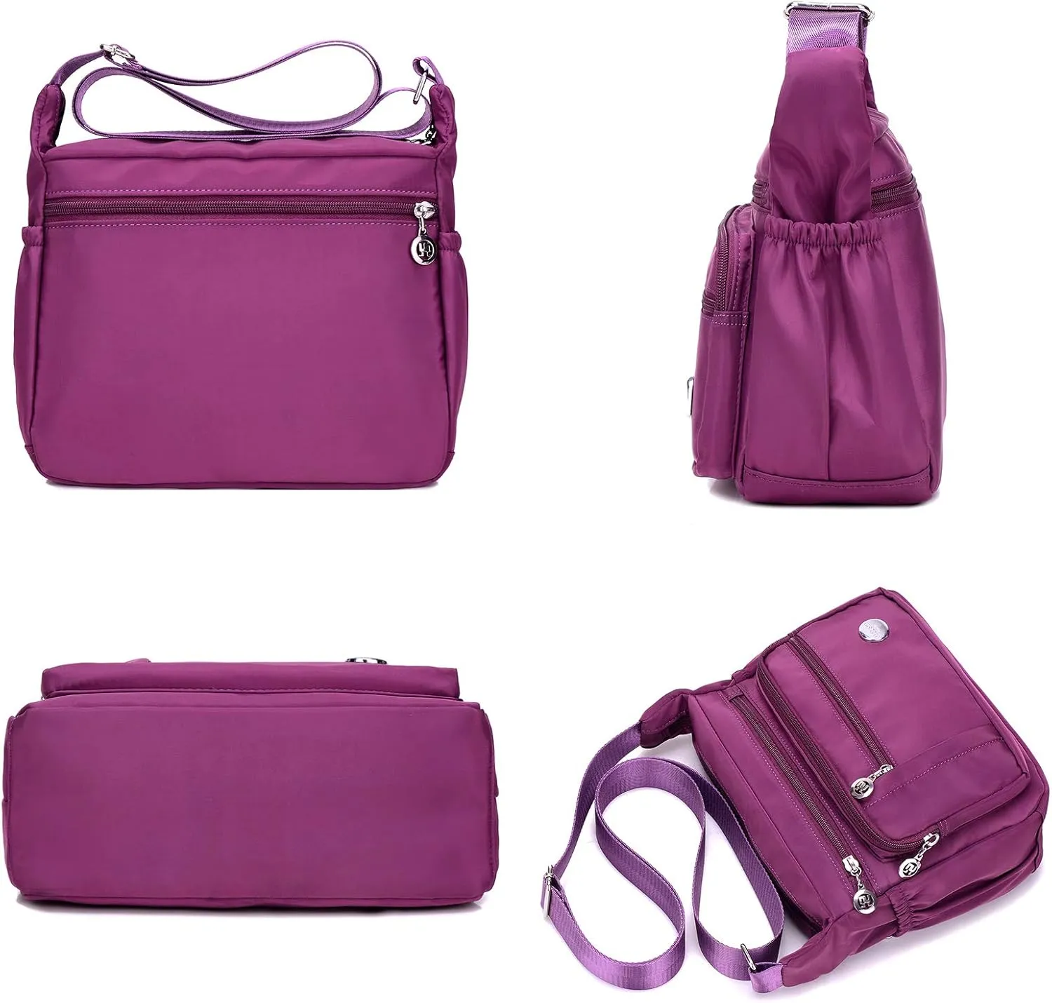 Women Shoulder Handbag Nylon Crossbody Bags Multipockets Purses Handbags Waterproof Messenger Bag