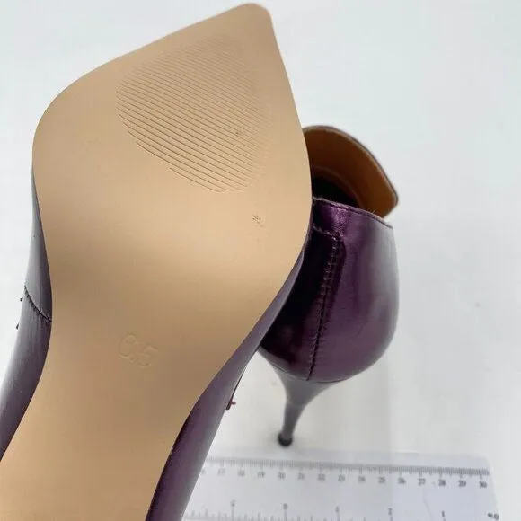 Women Stiletto High Heel Loafer Pumps with Trim Closed Pointed Toe Office