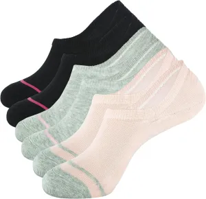 Women's 6-Pack Mixed Anti Slip Odor Proof Blister Resisting No Show Invisible Liner Socks, Size 5-9