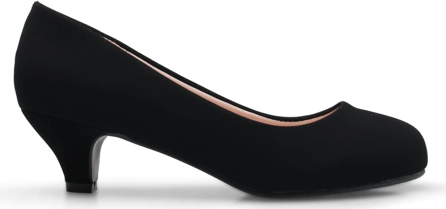 Women's Classic Closed Toe Kitten Heel Pumps | Dress, Work, Party Low Heeled