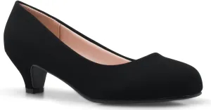 Women's Classic Closed Toe Kitten Heel Pumps | Dress, Work, Party Low Heeled