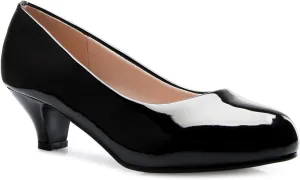 Women's Classic Closed Toe Kitten Heel Pumps | Dress, Work, Party Low Heeled