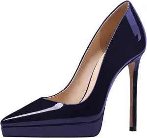 Womens Classic Pump Platform High Stiletto Heels Pointy Toe Slip On Shoe Business Prom Daily Size 4-16 US