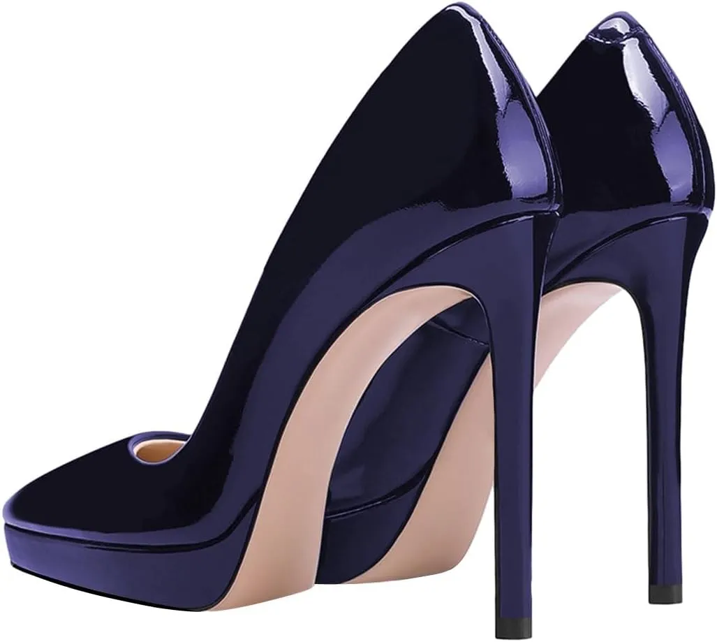 Womens Classic Pump Platform High Stiletto Heels Pointy Toe Slip On Shoe Business Prom Daily Size 4-16 US