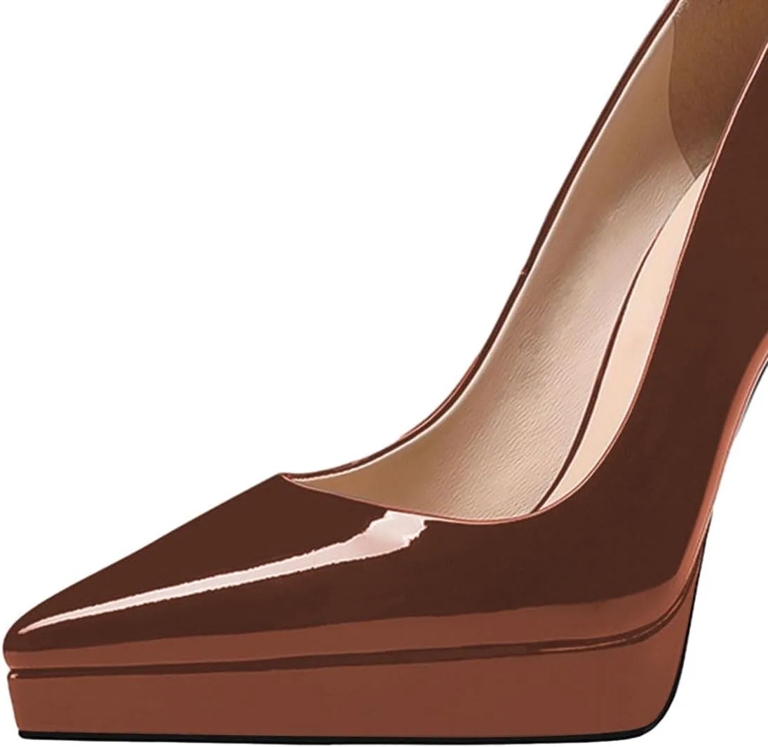 Womens Classic Pump Platform High Stiletto Heels Pointy Toe Slip On Shoe Business Prom Daily Size 4-16 US