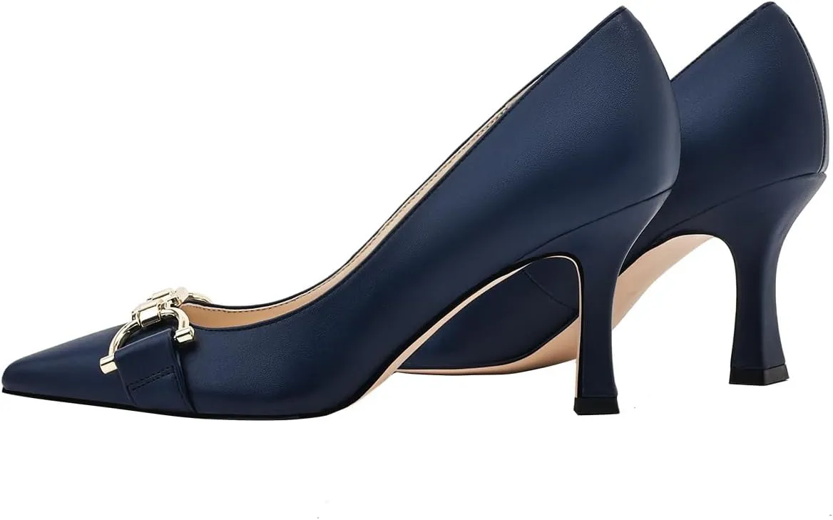 Women's Closed Toe High Heels Dress Pointed Toe Wedding Pump Shoes Prom Bridal Work Office Pumps for Women