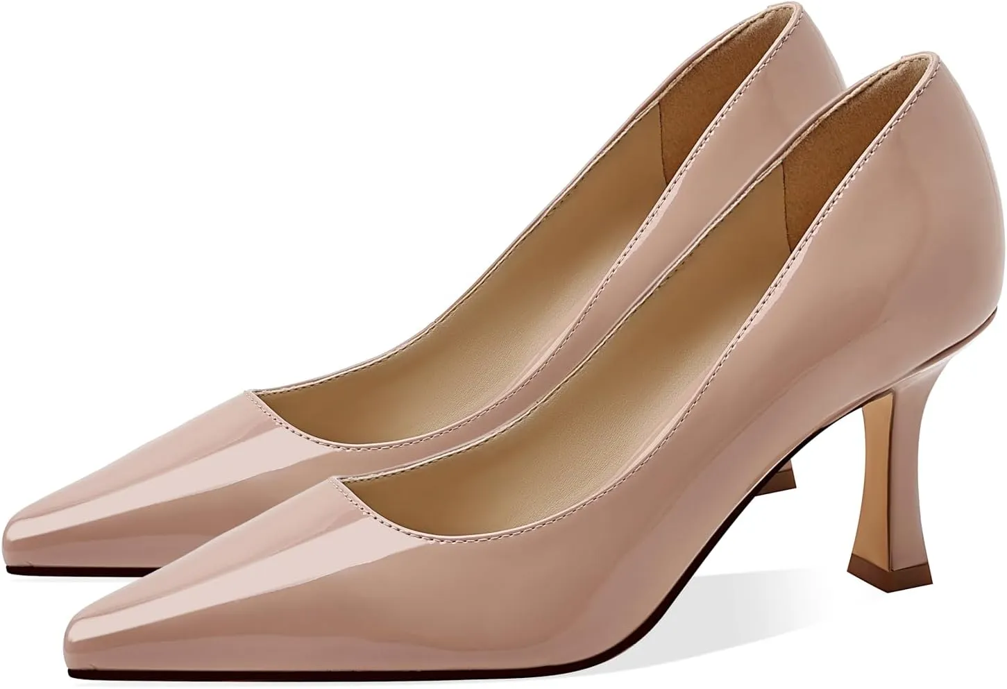 Women's Closed Toe High Heels Dress Pointed Toe Wedding Pump Shoes Prom Bridal Work Office Pumps for Women