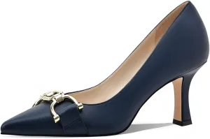 Women's Closed Toe High Heels Dress Pointed Toe Wedding Pump Shoes Prom Bridal Work Office Pumps for Women