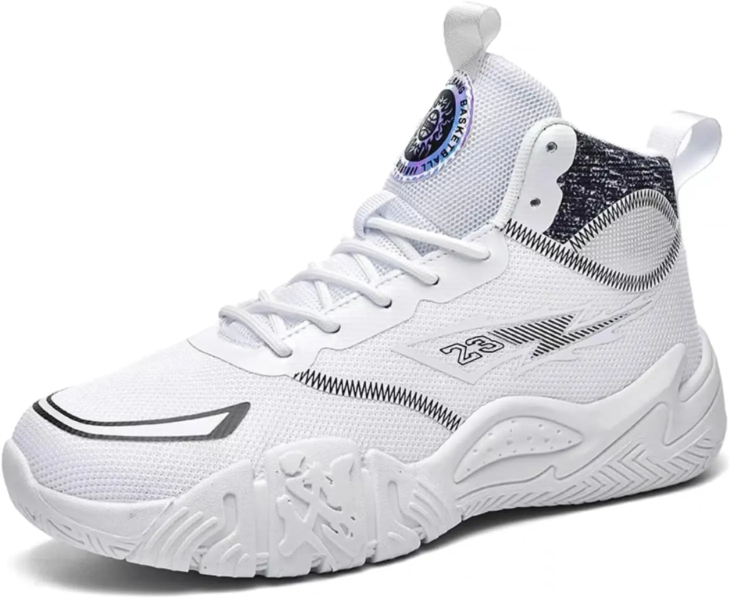 Womens Fashion High Top Lace Up Basketball Shoes Comfortable Breathable Non Slip Work Sport Athletic Running Tennis Shoes Walking Sneakers