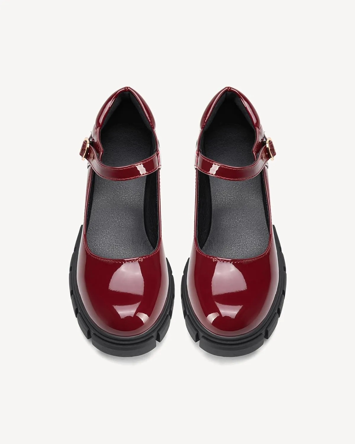 Women's Mary Jane Shoes Platform Low Heel Chunky Heels Ankle Strap Round Toe Dressy Pumps Oxford Style