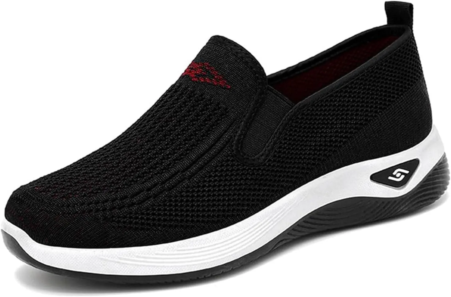 Women's Orthopedic Breathable Shoes Summer Comfortable Woven Slip-On Sneakers Fashion Lightweight Mesh Hollow Out Soft Sole Walking Shoes with Arch Support