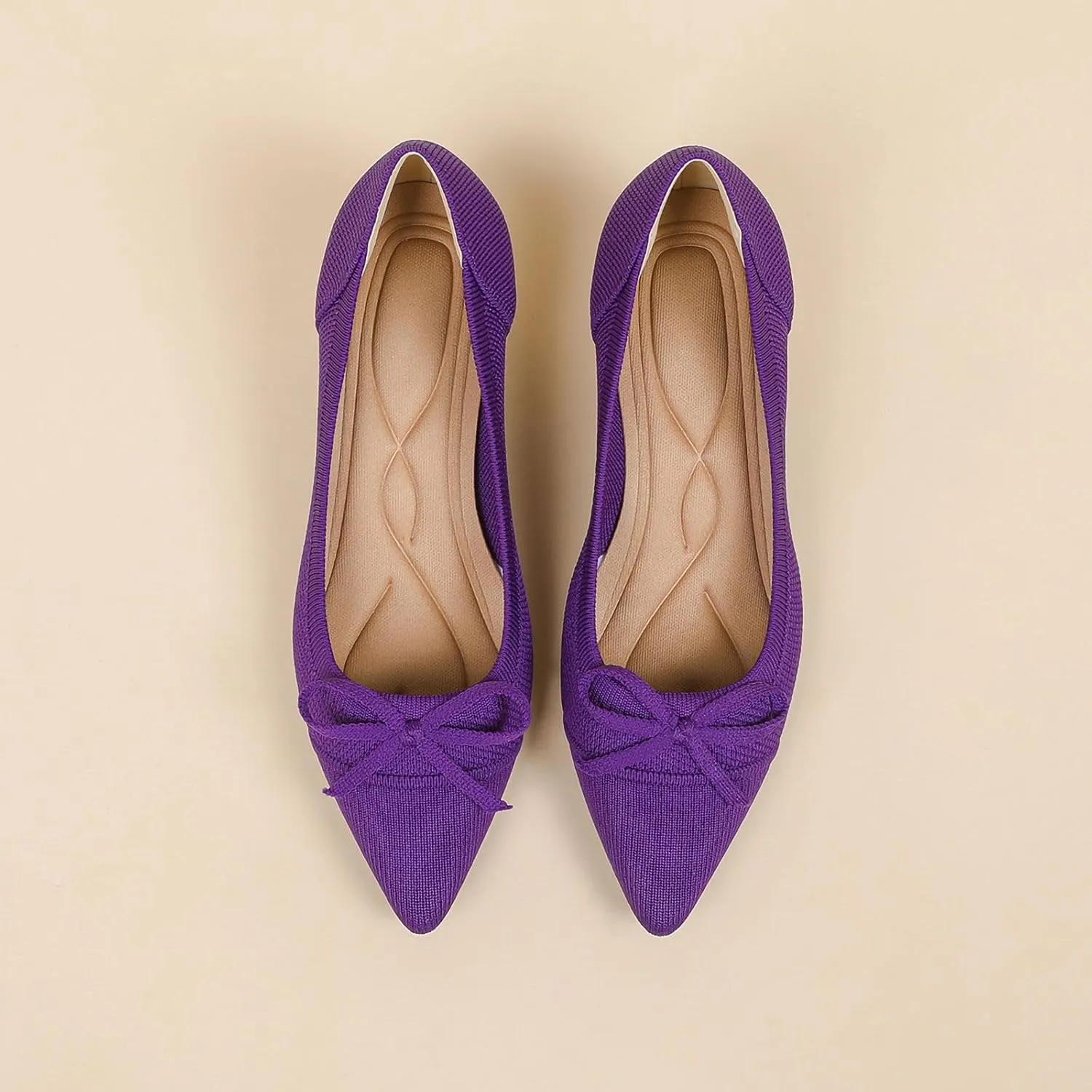 Women's Pumps Kitten Heels Pointed Toe Knit Comfortable Casual Work Office Wedding Dressy