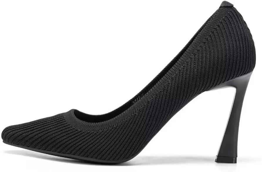 Women's Pumps Pointed Toe Kitten Heel Slip On Dressy Casual Shoes