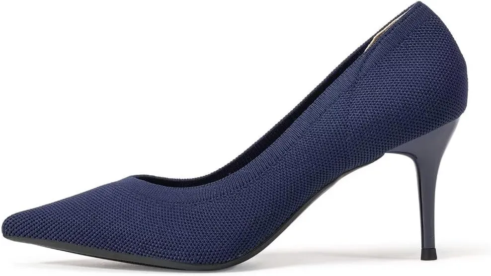 Women's Pumps Pointed Toe Kitten Heel Slip On Dressy Casual Shoes