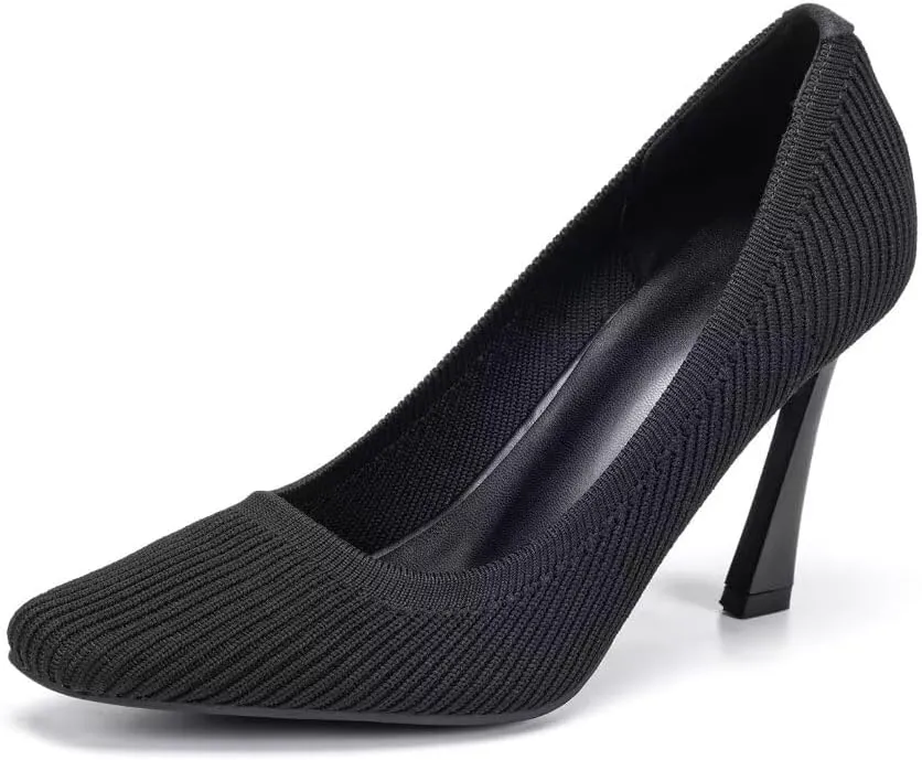 Women's Pumps Pointed Toe Kitten Heel Slip On Dressy Casual Shoes