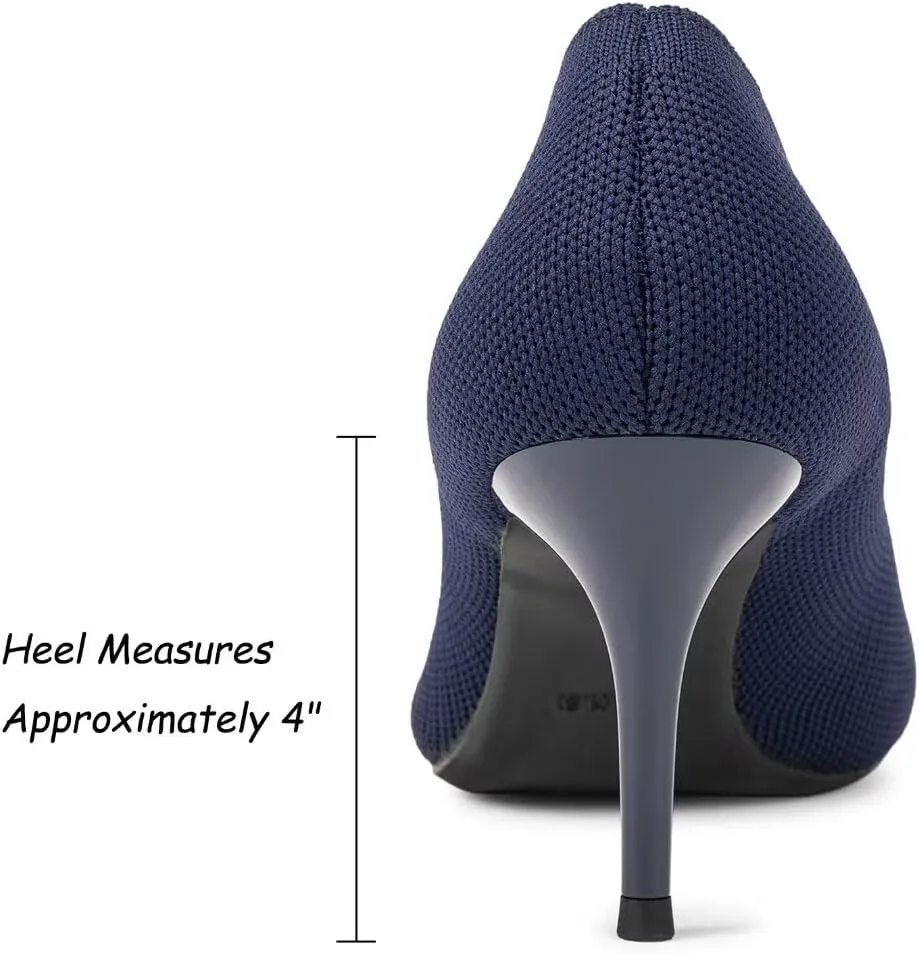 Women's Pumps Pointed Toe Kitten Heel Slip On Dressy Casual Shoes