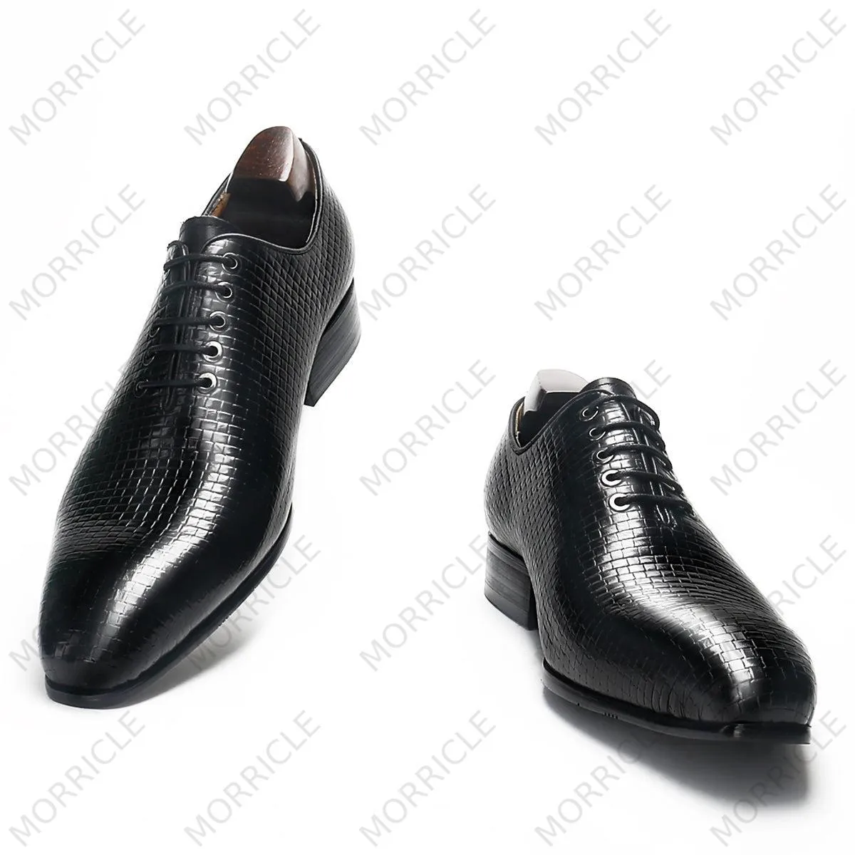Woven Wholecut Oxford Shoes