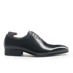 Woven Wholecut Oxford Shoes