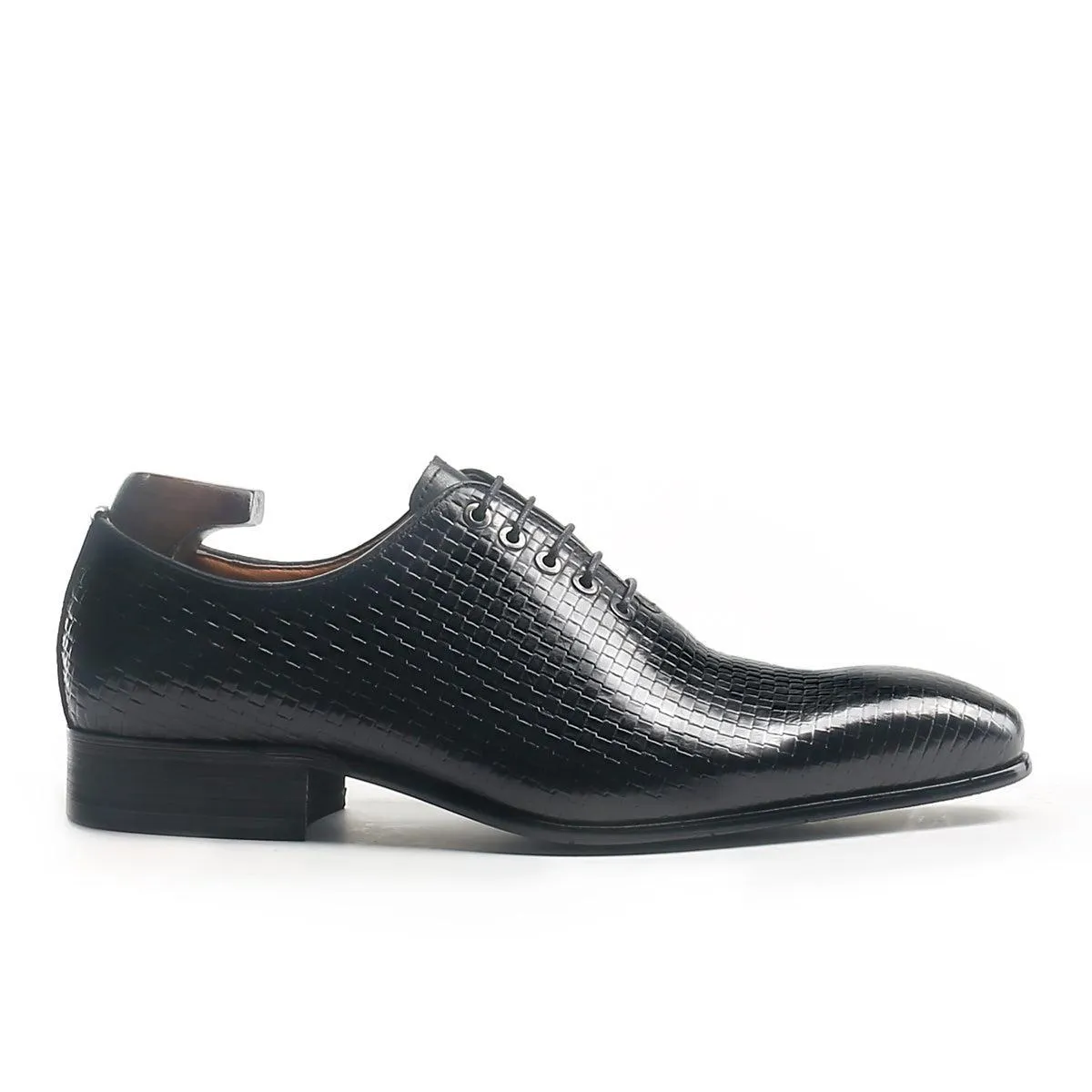Woven Wholecut Oxford Shoes