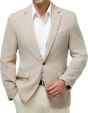 WULFUL Mens Casual Sport Coat Blazer Lightweight One Button Suit Jackets