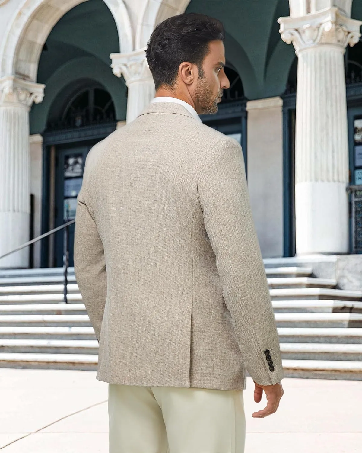 WULFUL Mens Casual Sport Coat Blazer Lightweight One Button Suit Jackets