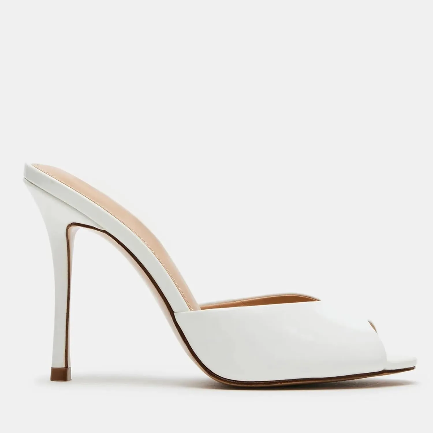 Yishaweiqi Women's Mesh Heeled Sandals Peep Toe Mules Slip on Stiletto High Heels Dress Sexy Slide Sandals