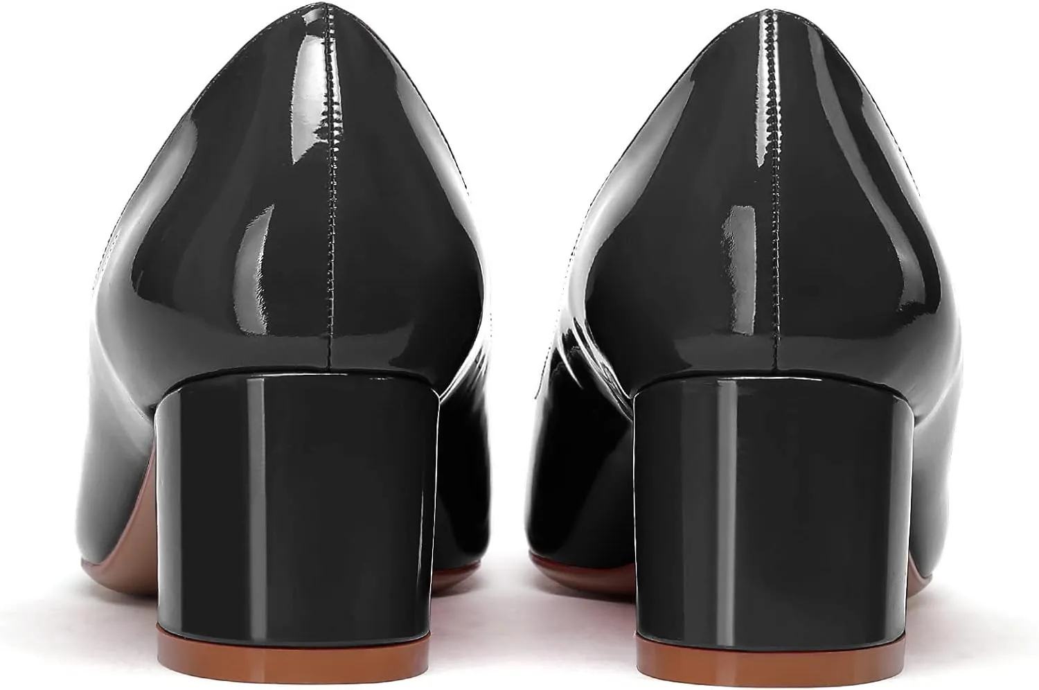 YODEKS Women's Closed-Pointed Toe Mid Block Heels Classic Pumps for Dating