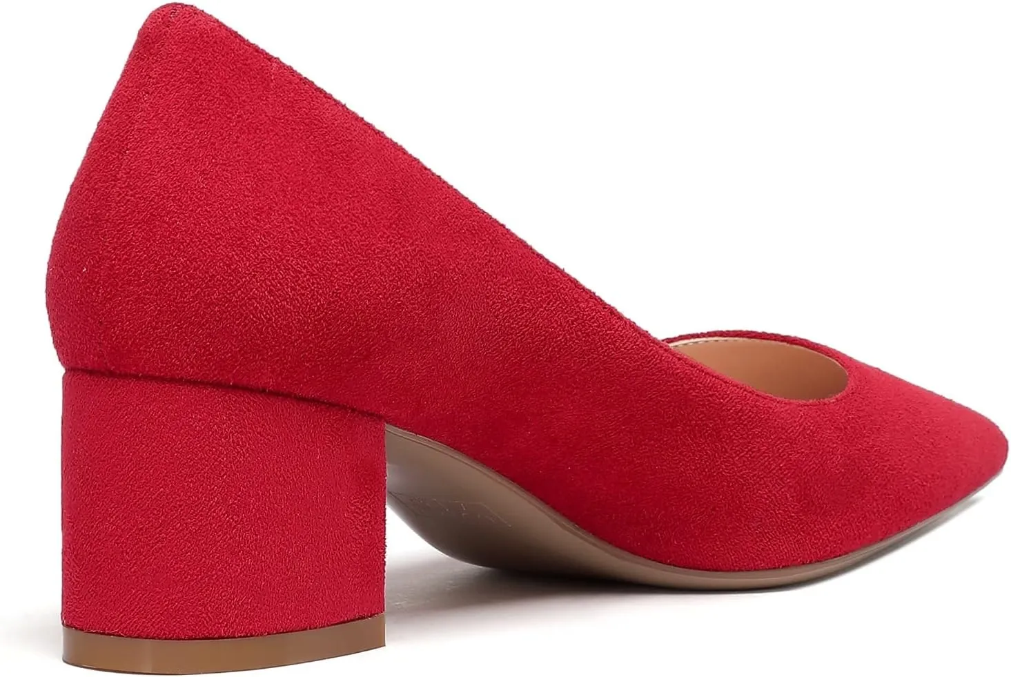 YODEKS Women's Closed-Pointed Toe Mid Block Heels Classic Pumps for Dating