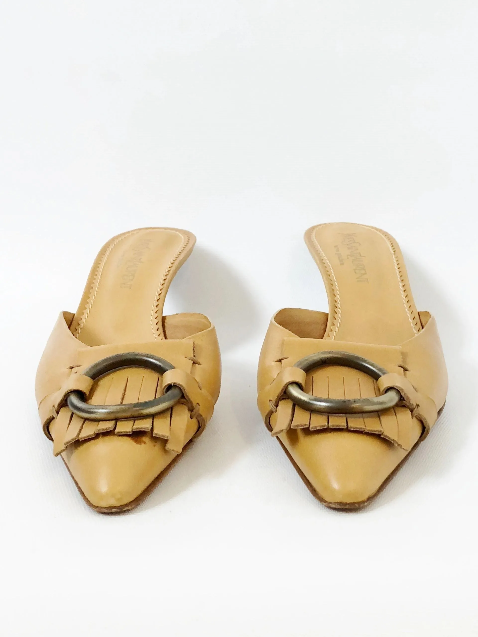 Yves Saint Laurent Mule Size 37.5 It (7.5 Us)