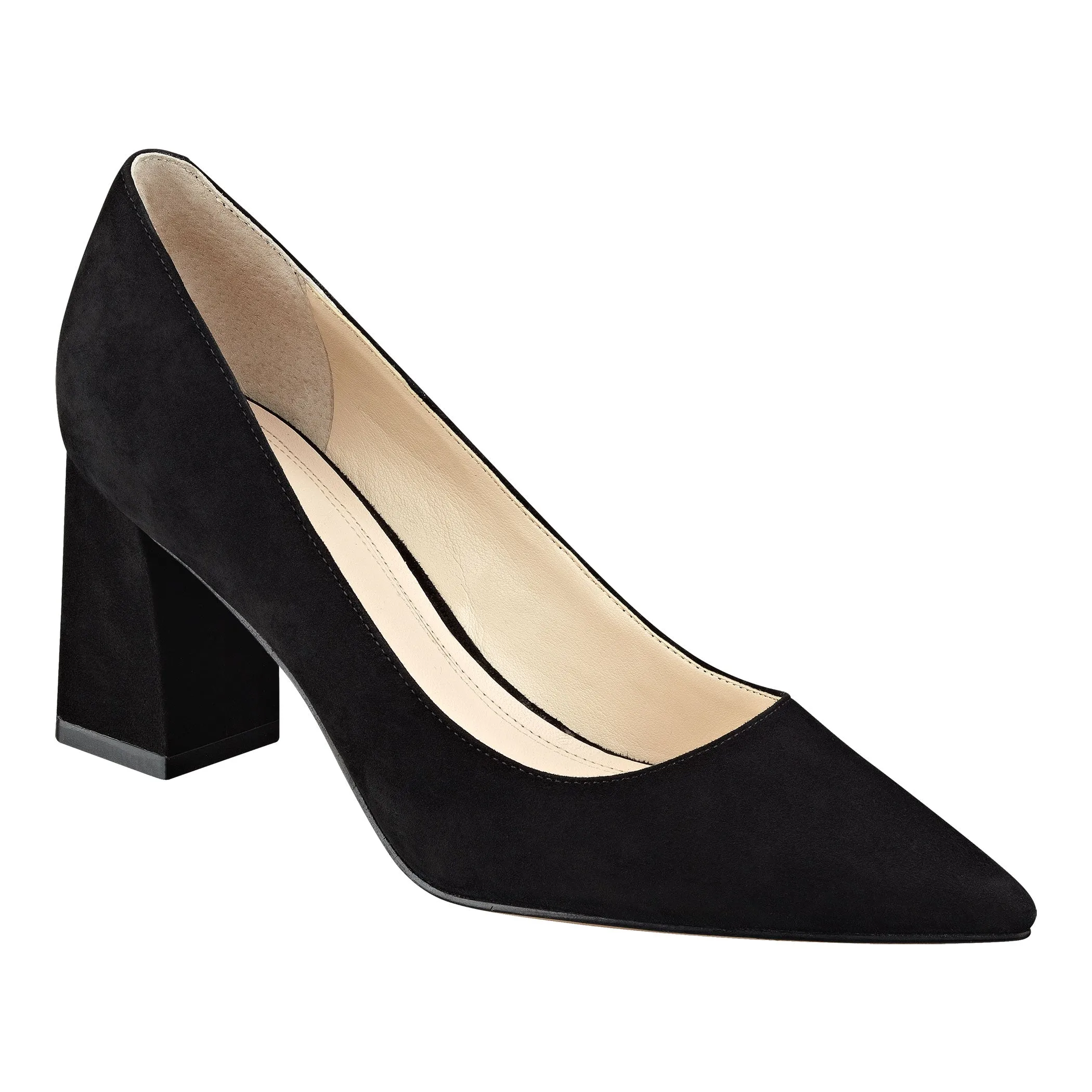 Zala Block Heel Pointy Toe Pump