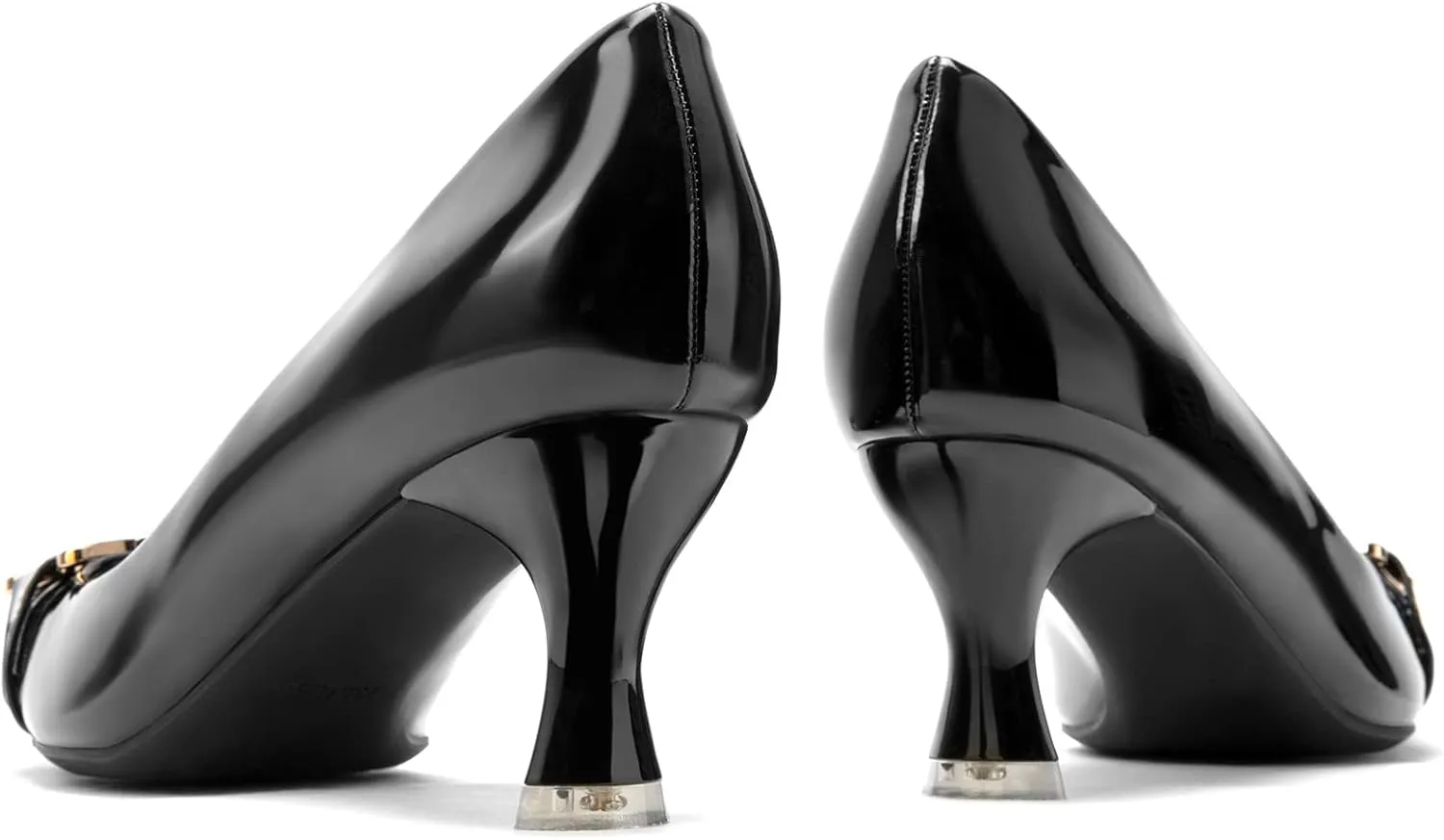 Zelaprox Women's Closed Square Toe Pumps,low Kitten Heel Pumps Fashion Metal Slip On Stiletto Wedding Party Comfortable Dress Pump Shoes