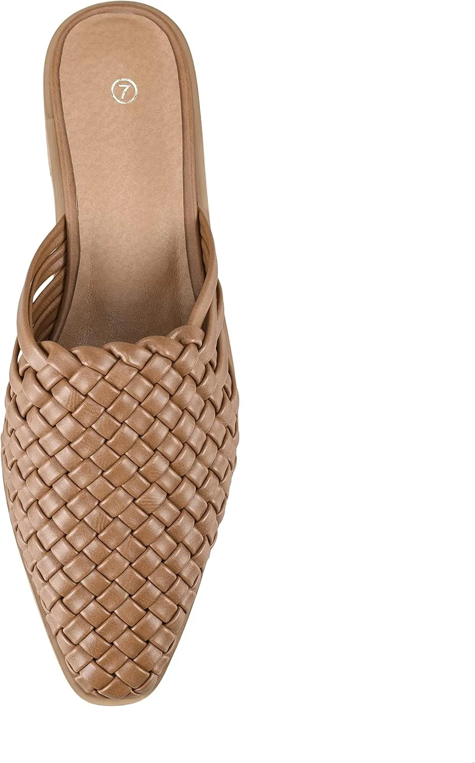 zero-sum Women's Closed Toe Flat Mules Braided Backless Slip-On Sandals Summer Loafer Casual Slides for Women