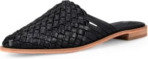zero-sum Women's Closed Toe Flat Mules Braided Backless Slip-On Sandals Summer Loafer Casual Slides for Women