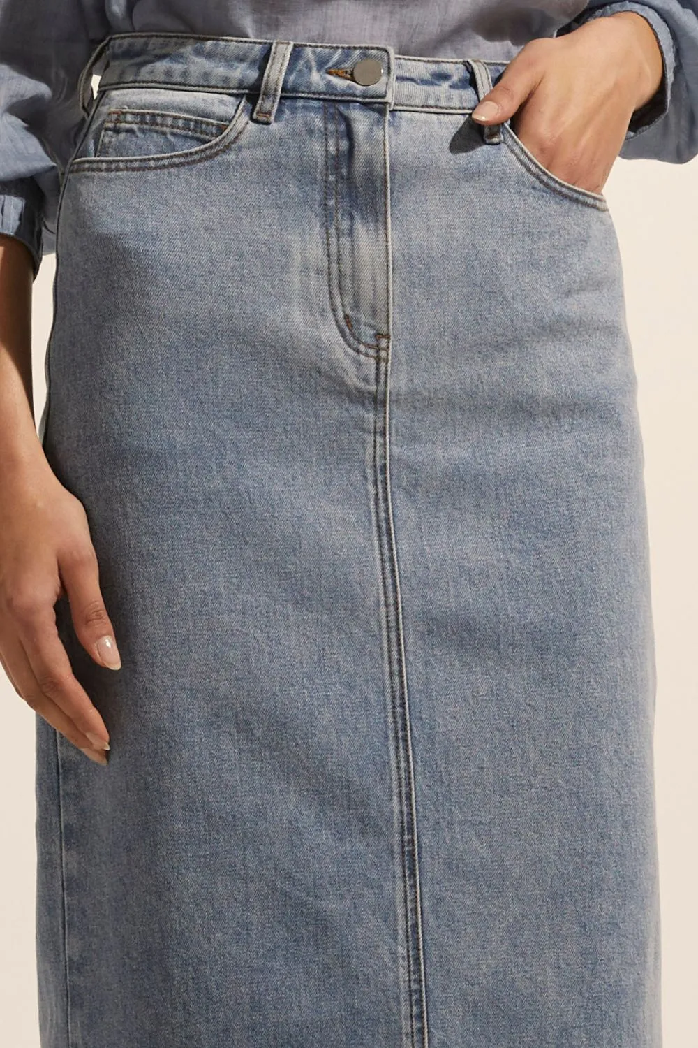 Zoe Kratzmann Accord Skirt - Washed Denim